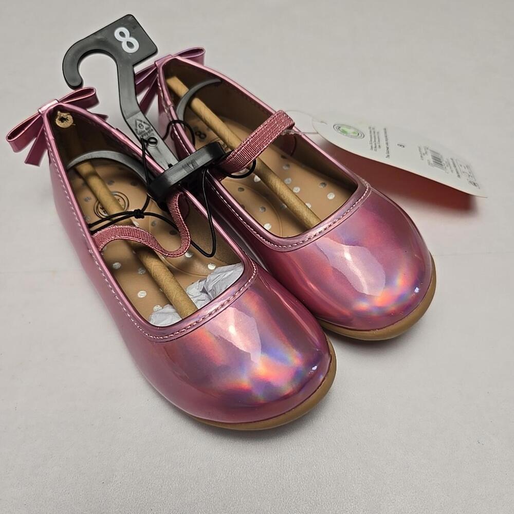 Wonder Nation Flats Toddler Girls Size 8 Pink Rainbow Slip On Shoes